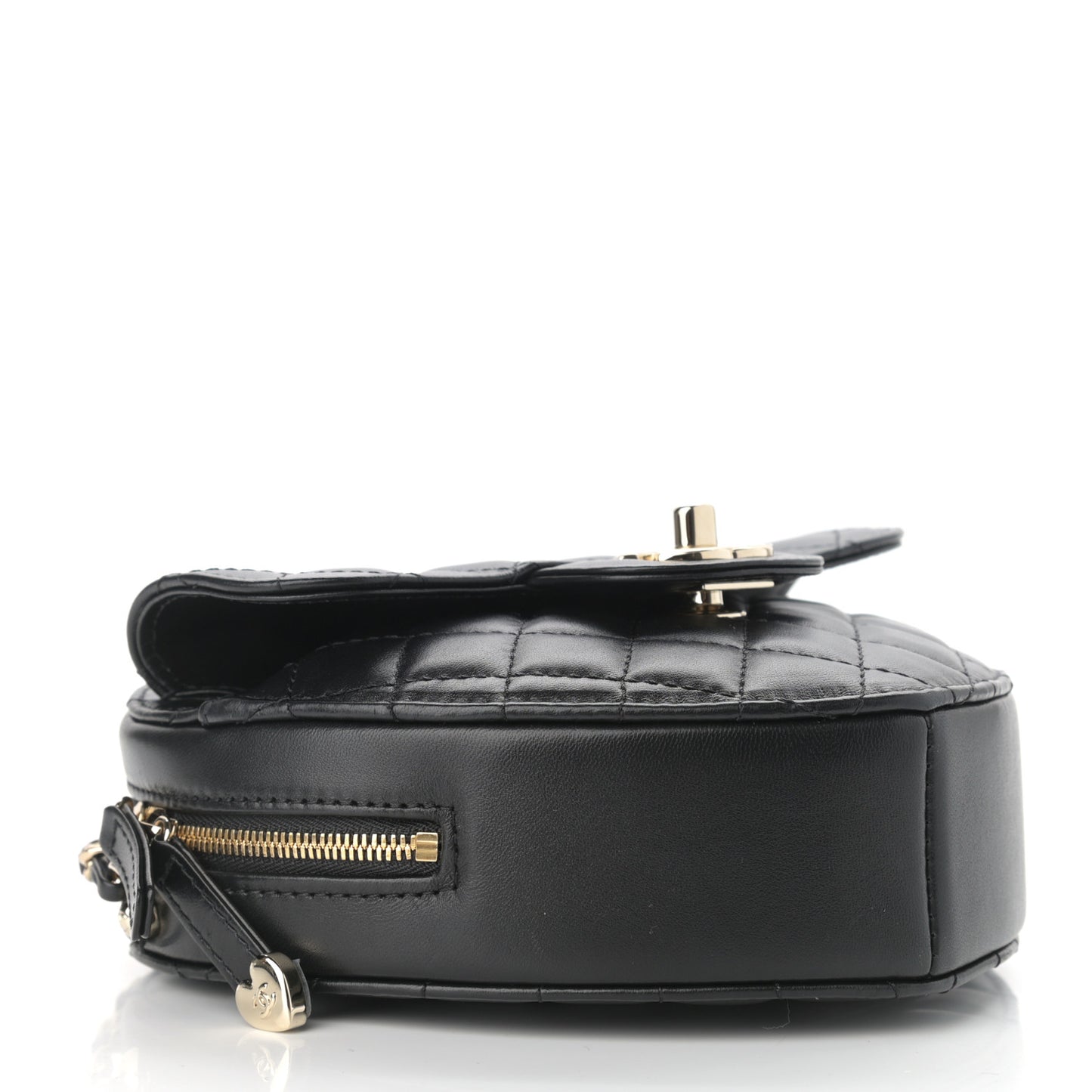 Lambskin Quilted CC In Love Heart Bag Black