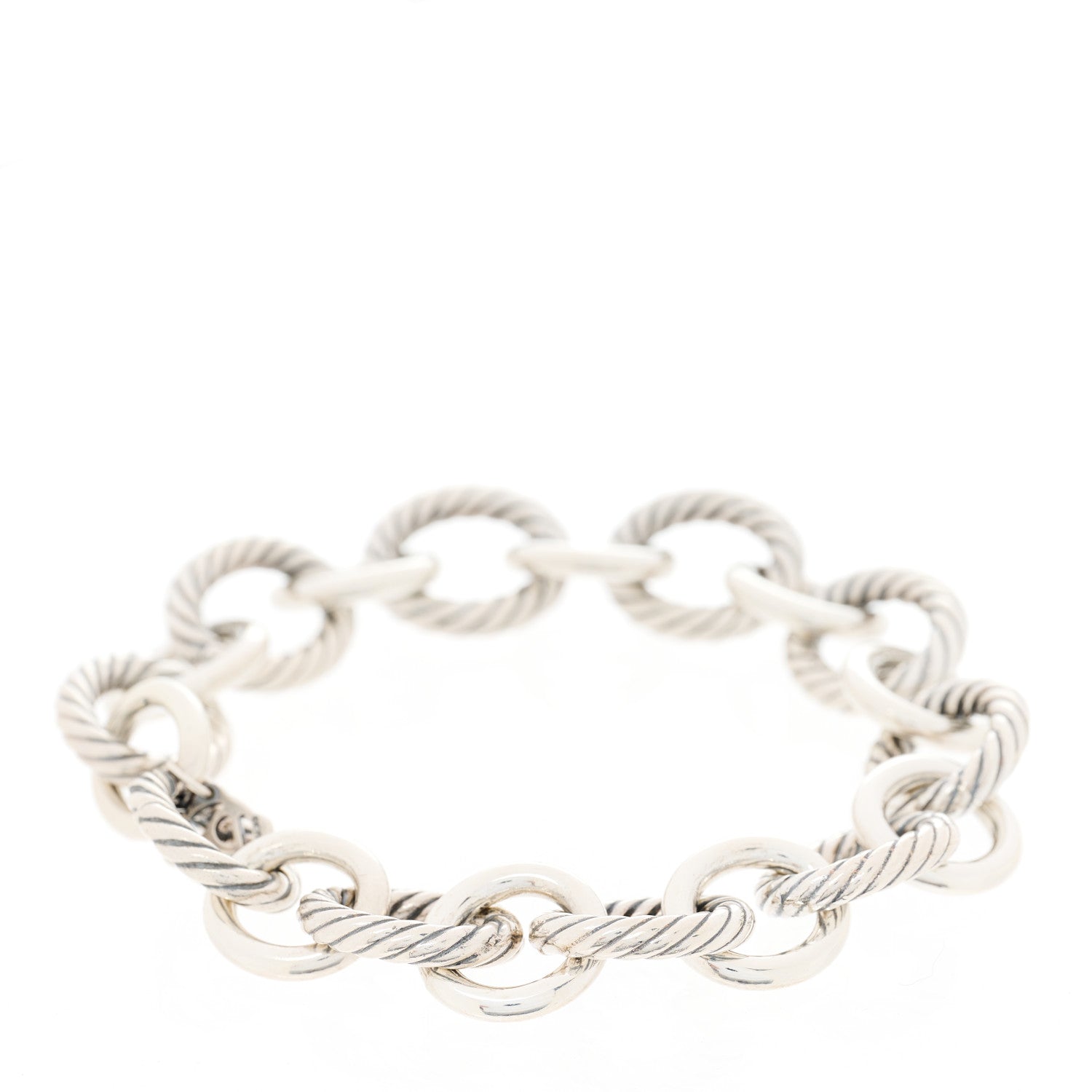 David Yurman Sterling Silver 12mm Large Oval Link Bracelet 1 of 3