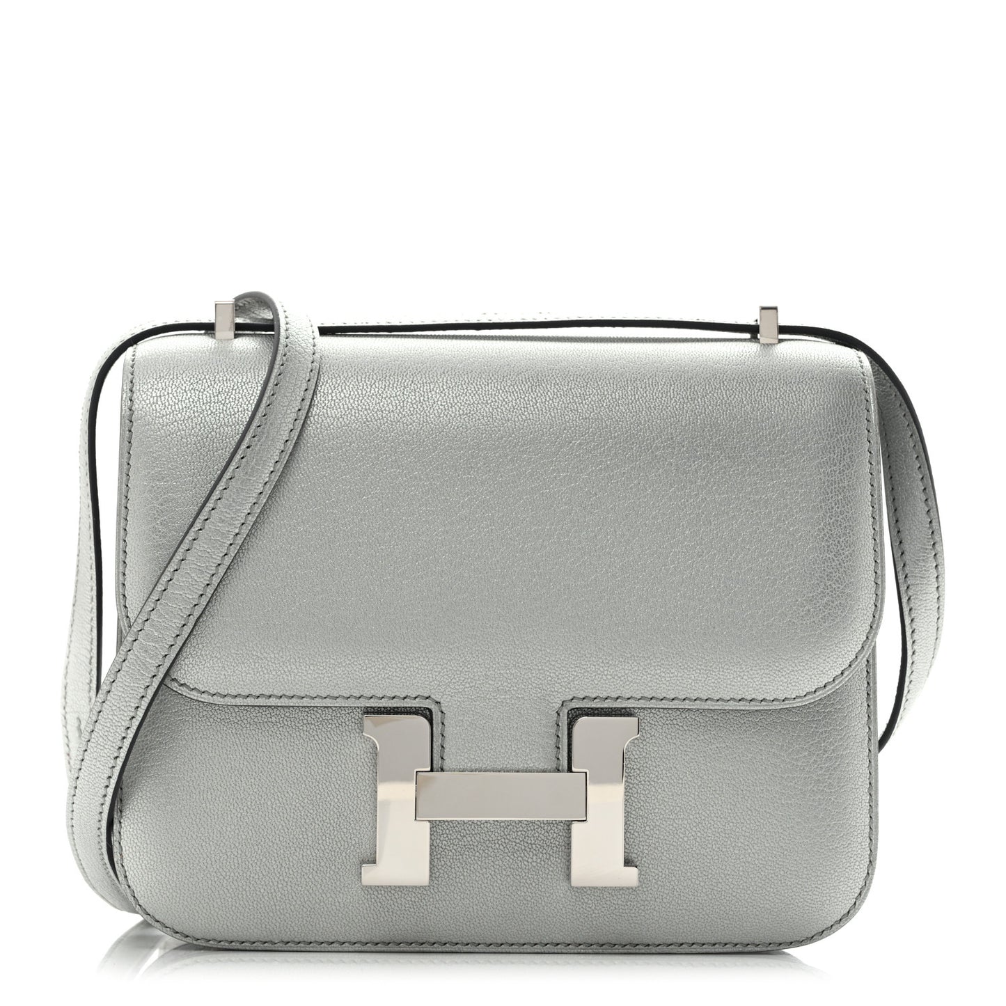 Metallic Chevre Chamkilight Constance 18 Argent