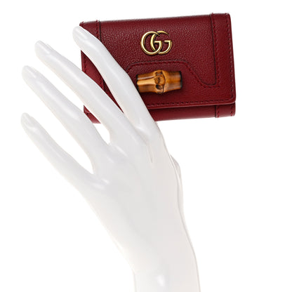 Gucci Wonka Grain Calfskin Diana 6 Key Holder Case Red 2 of 8