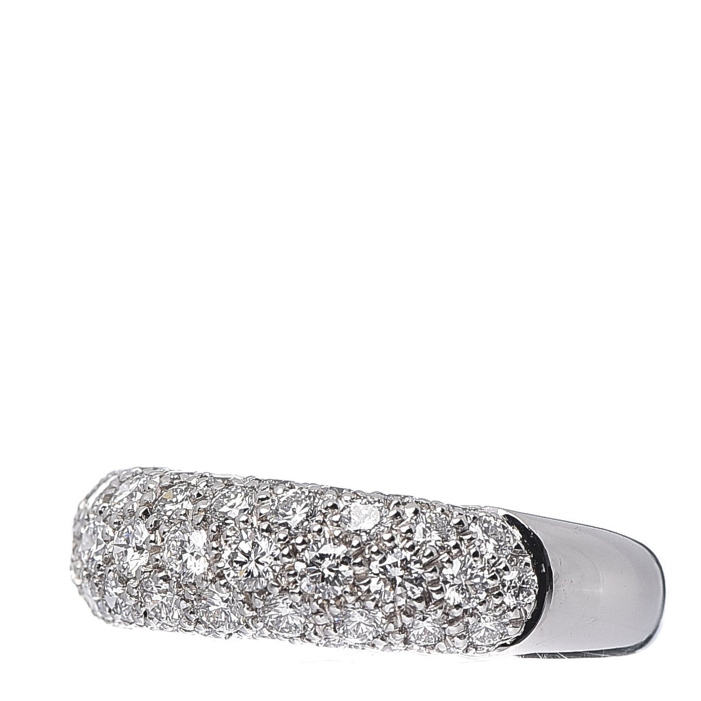18K White Gold Diamond 6mm Etincelle De Band Ring 48 4.5