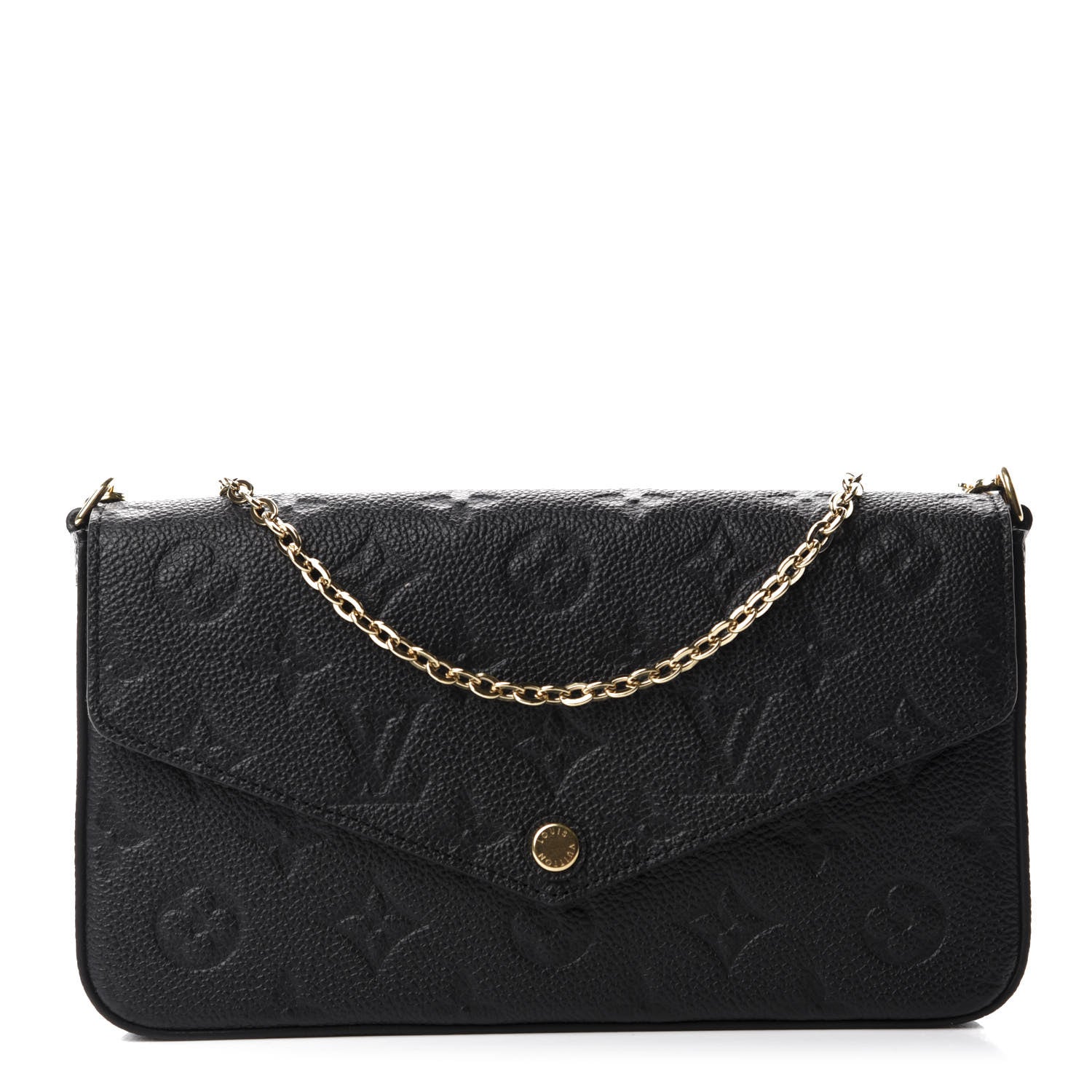 Louis Vuitton Empreinte Pochette Felicie Chain Wallet Black 1 of 11