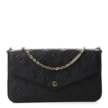 Louis Vuitton Empreinte Pochette Felicie Chain Wallet Black 1 of 11