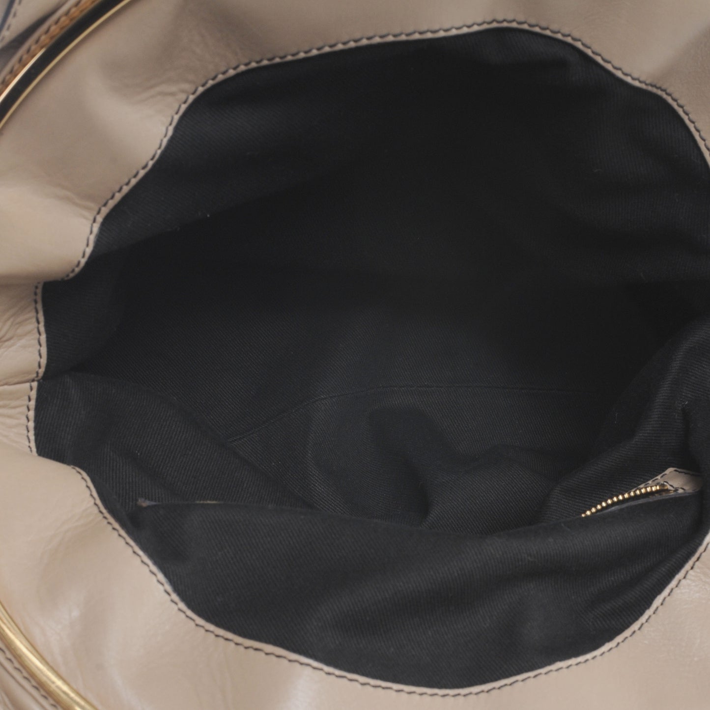 Calfskin Vanite Studded Dome Taupe