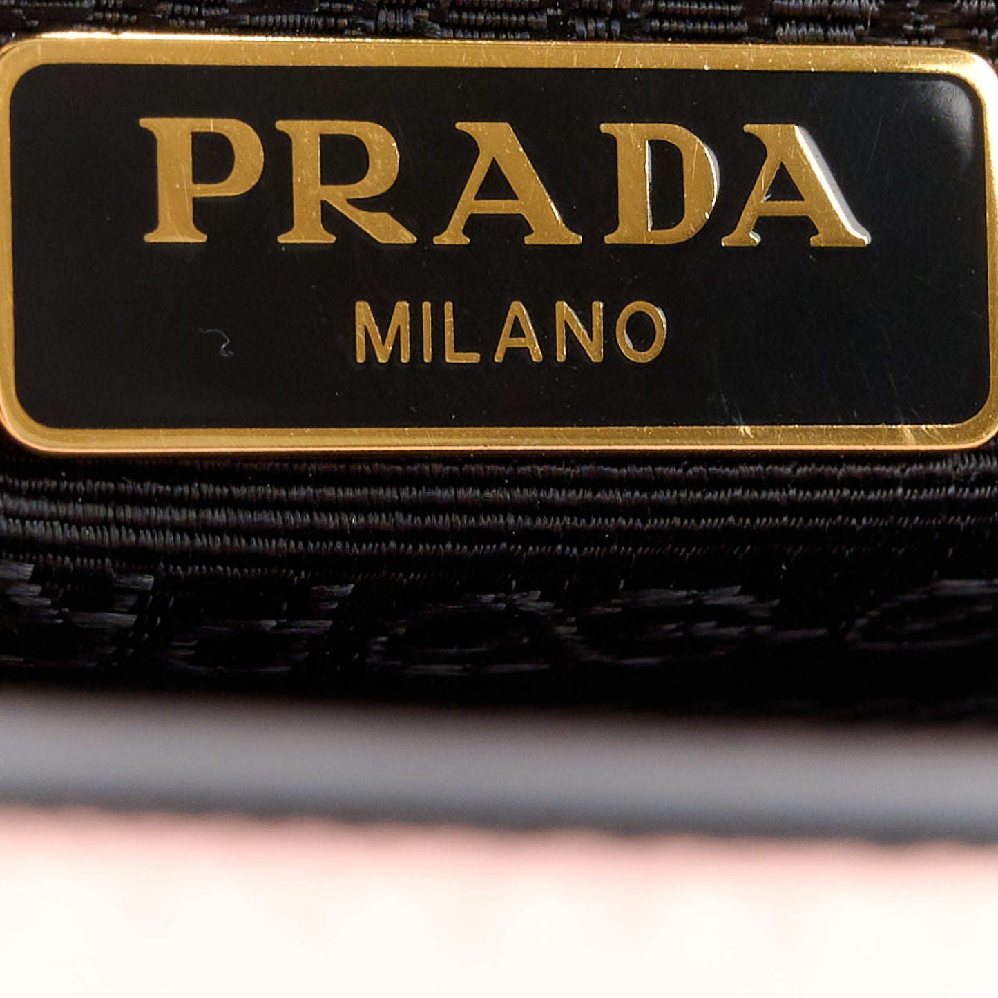Saffiano Soft Calfskin Metal Triangle Logo Envelope Chain Shoulder Bag Orchidea