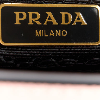 Prada Saffiano Soft Calfskin Metal Triangle Logo Envelope Chain Shoulder Bag Orchidea 6 of 10