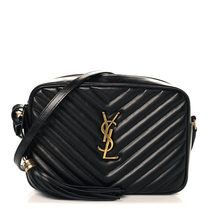 Saint Laurent Patent Mixed Matelasse Triquilt Small Monogram Satchel Black 1 of 10