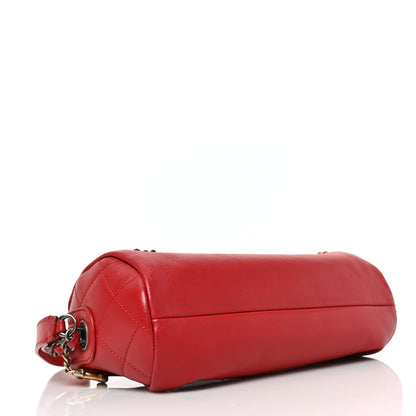 Chanel Calfskin Chain 20s Signature Bowling Bag Red 4 of 10
