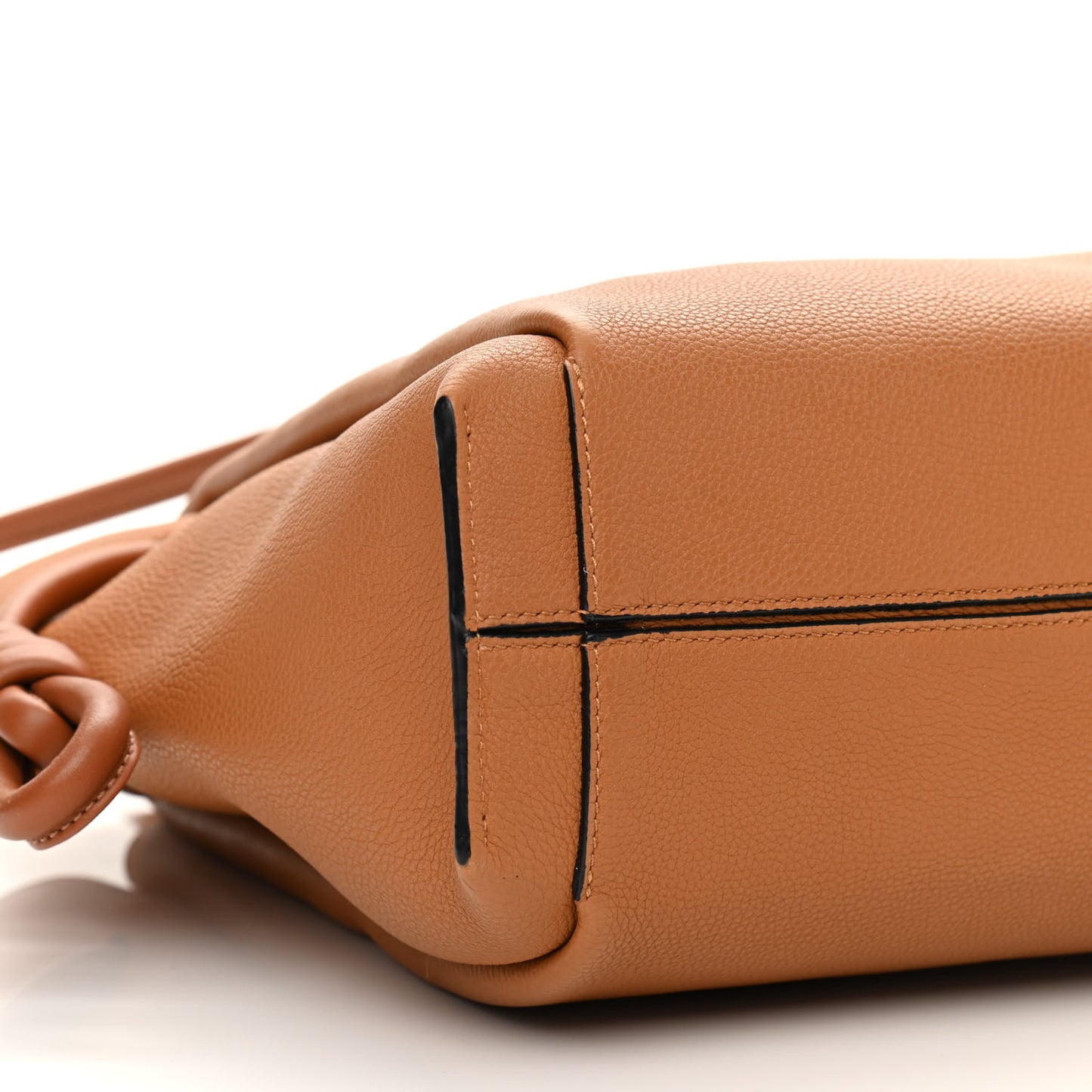 Calfskin Small Flamenco Knot Bag Caramel
