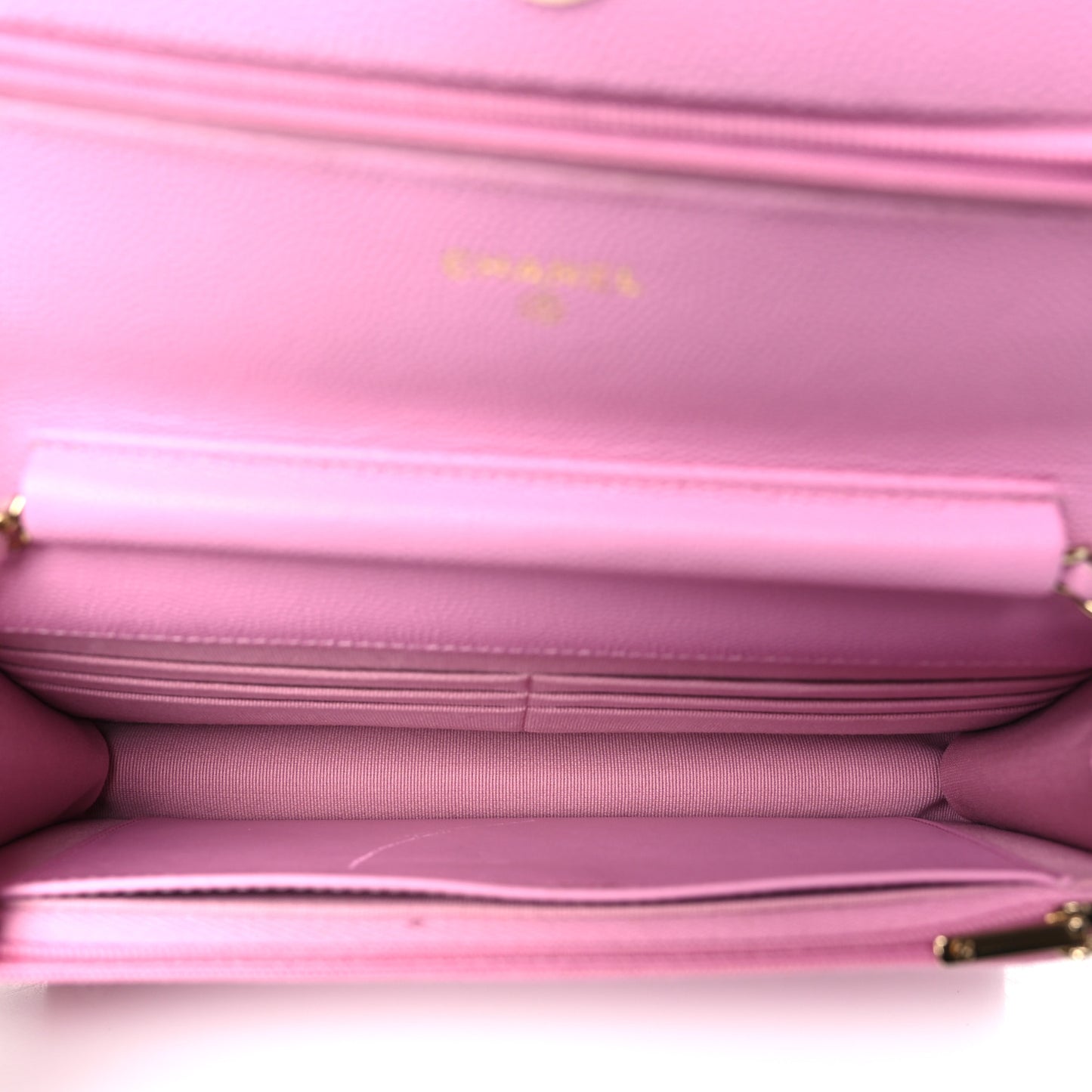 Caviar Quilted Wallet on Chain WOC Light Pink