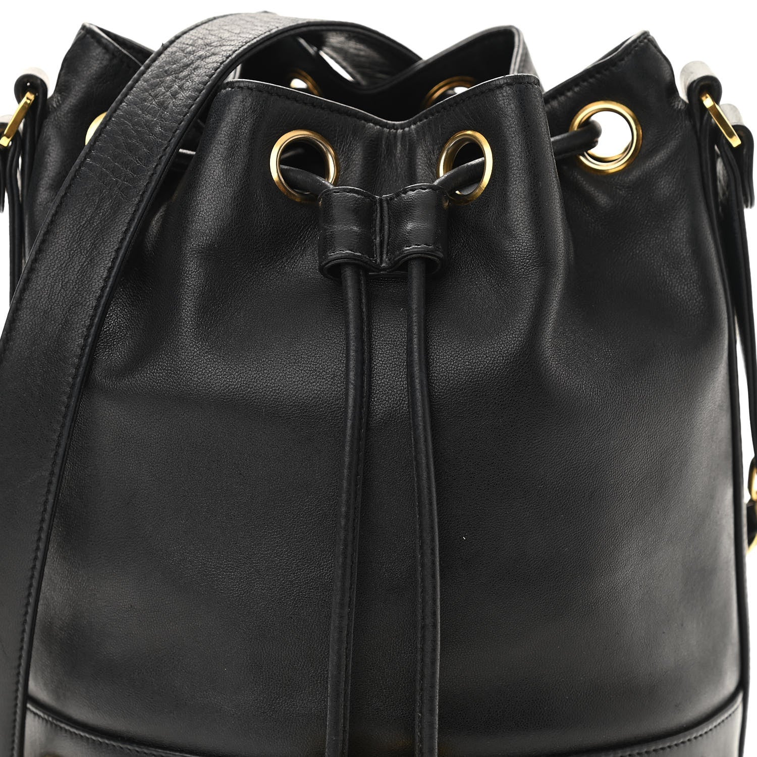 Chanel Lambskin CC Drawstring Shoulder Bag Black 8 of 10