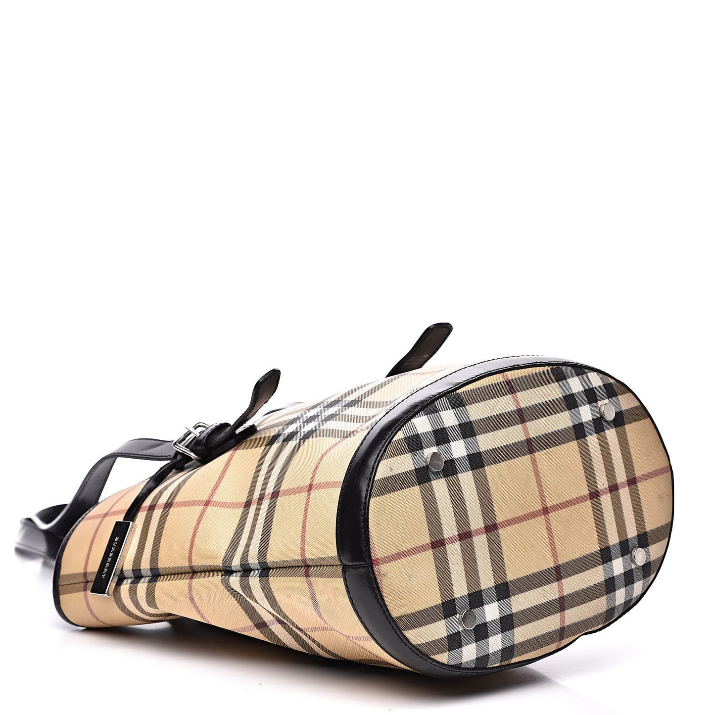 House Check Bucket Bag Black
