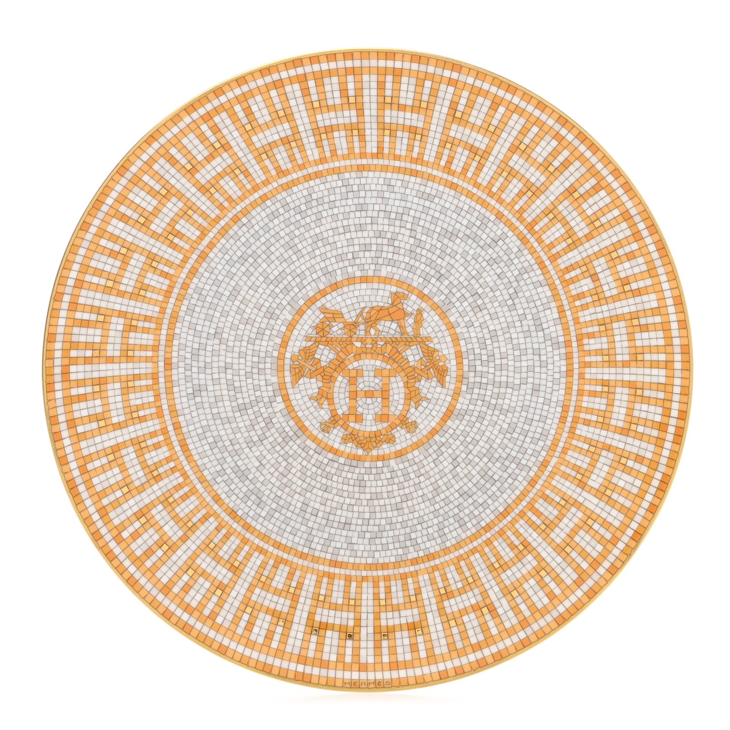 Hermes Porcelain Mosaique au 24 Dessert Plate 8.3 1 of 6