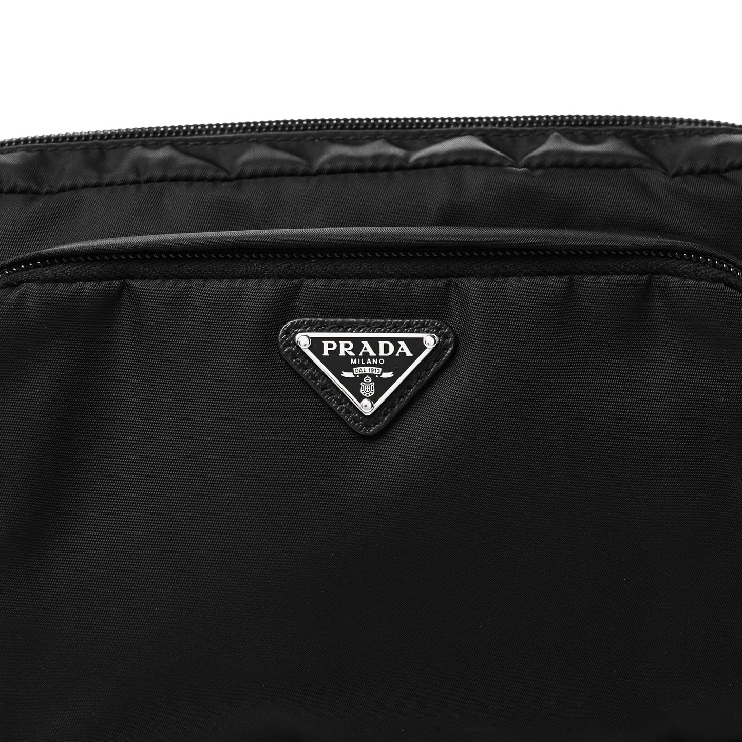 Tessuto Nylon Saffiano Wristlet Black