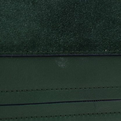 Celine Suede Calfskin Pony Hair Medium Tri-Color Diamond Shoulder Bag Green 10 of 10