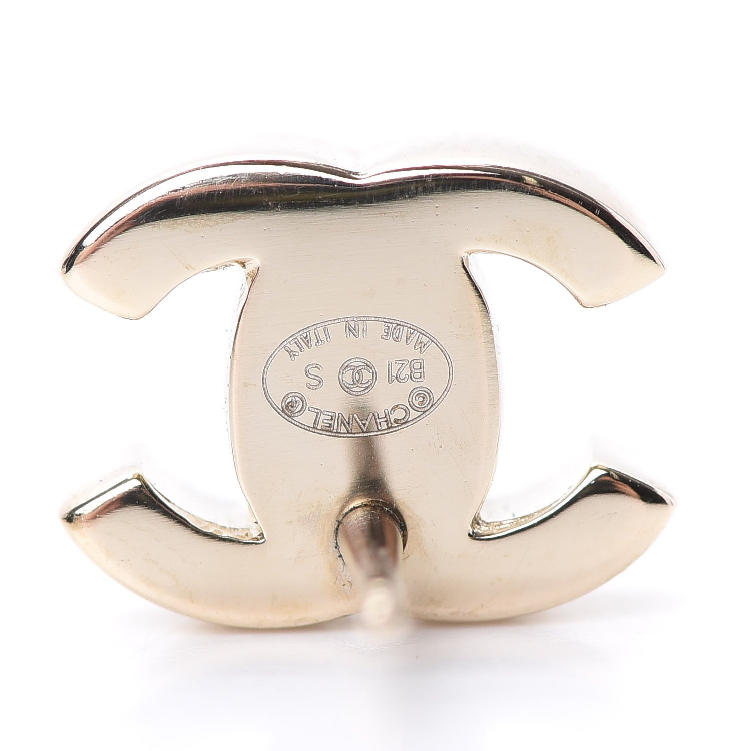 Chanel Metal CC Turnlock Earrings Gold 4 of 5