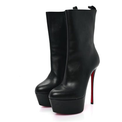 Christian Louboutin Calfskin Dolly Alta Booty 160 Ankle Boots 38 Black 3 of 9