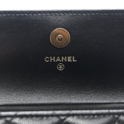 Chanel Caviar Quilted Flap Phone Holder With Chain Black 7 of 12