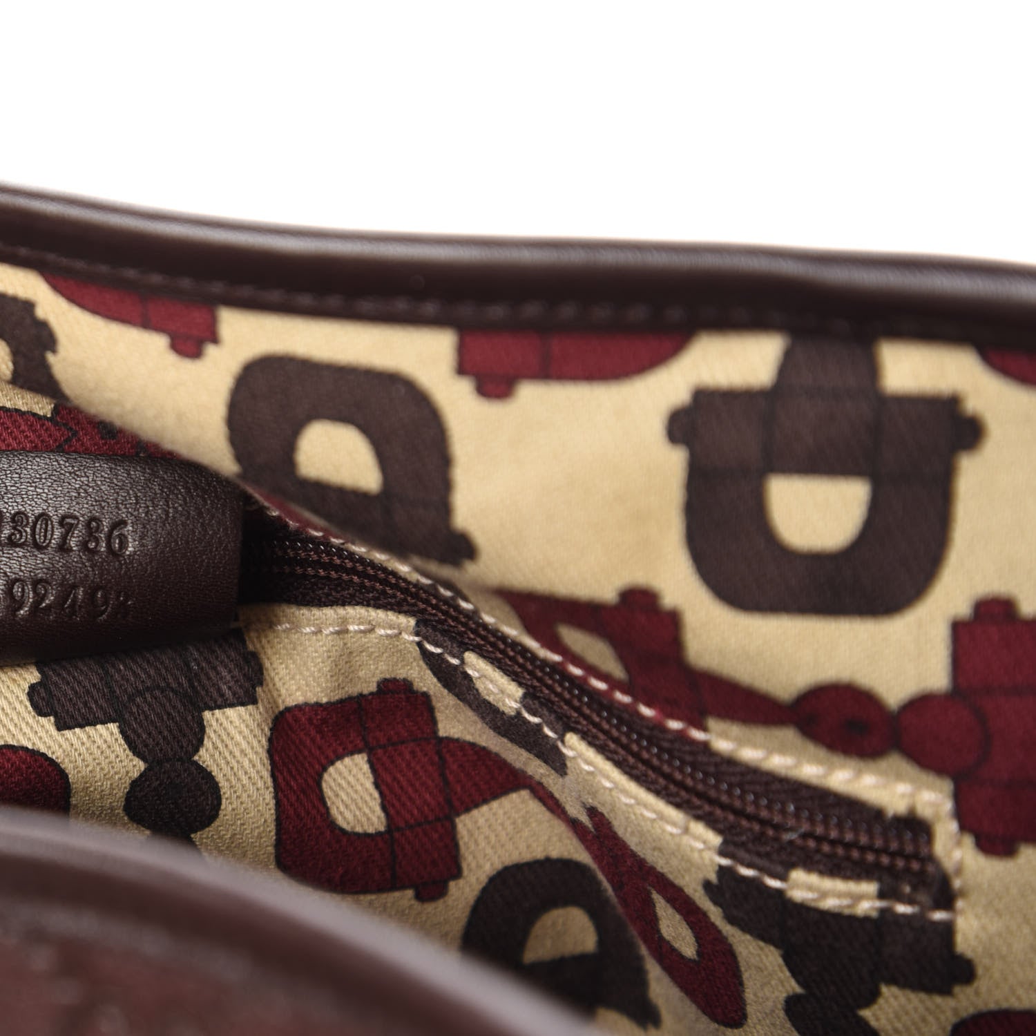 Gucci Guccissima Medium Abbey Shoulder Bag Chocolate 9 of 10