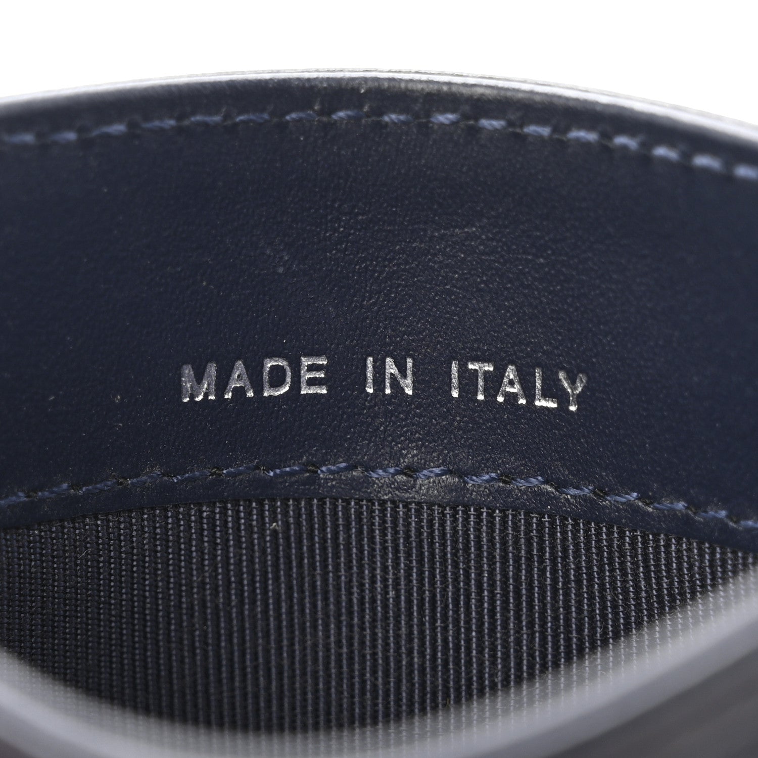 Chanel Caviar Chevron Quilted Card Holder Navy Blue 7 of 12