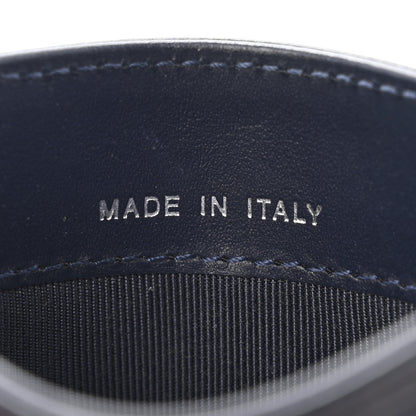 Chanel Caviar Chevron Quilted Card Holder Navy Blue 7 of 12