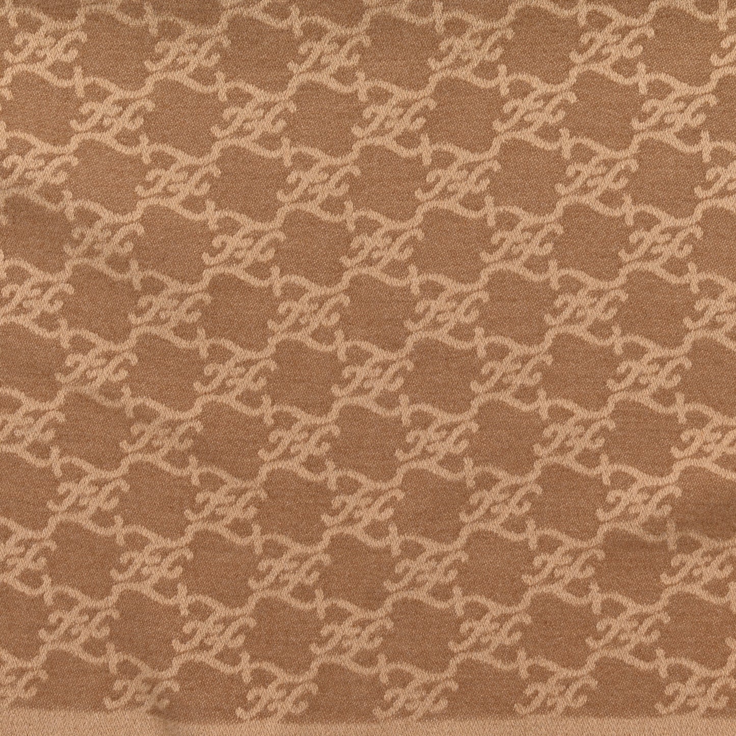 Wool Cashmere FF Karligraphy Poncho Camel