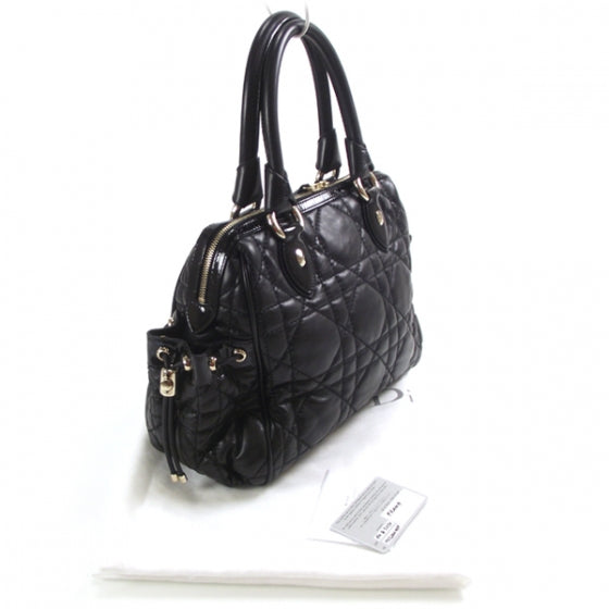 Christian Dior Lambskin Cannage 2 Dior Zip Top Satchel 3 of 10