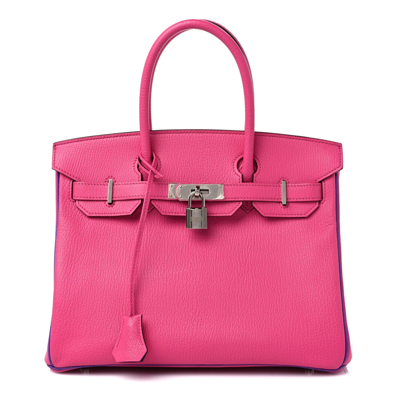 Hermes Chevre Mysore Horseshoe Birkin 30 Rose Tyrien Parme 1 of 13