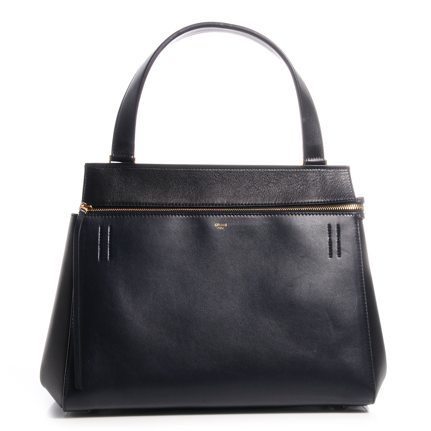 Smooth Calfskin Medium Edge Black Navy