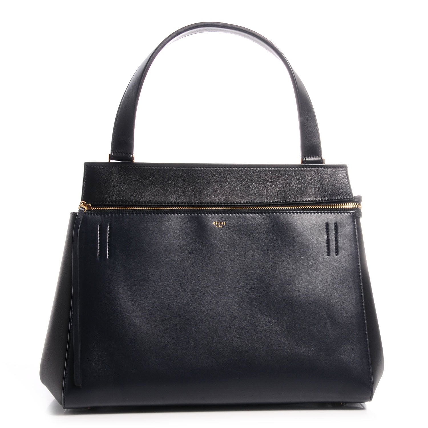 Celine Smooth Calfskin Medium Edge Black Navy 1 of 8