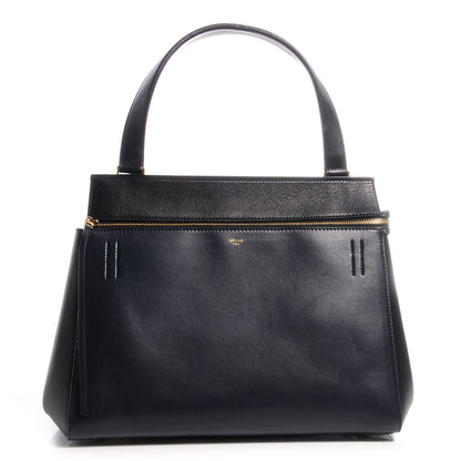 Celine Smooth Calfskin Medium Edge Black Navy 1 of 8