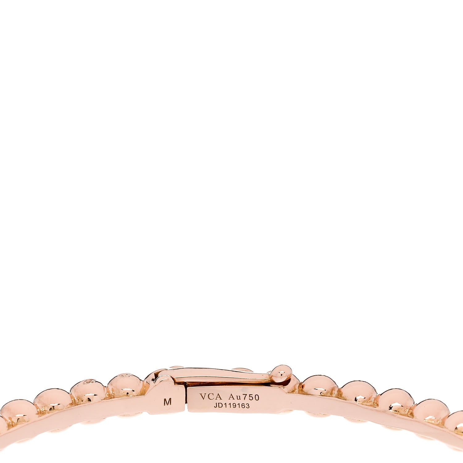 Van Cleef & Arpels 18K Rose Gold Perlee Pearls of Gold Bracelet M 3 of 4