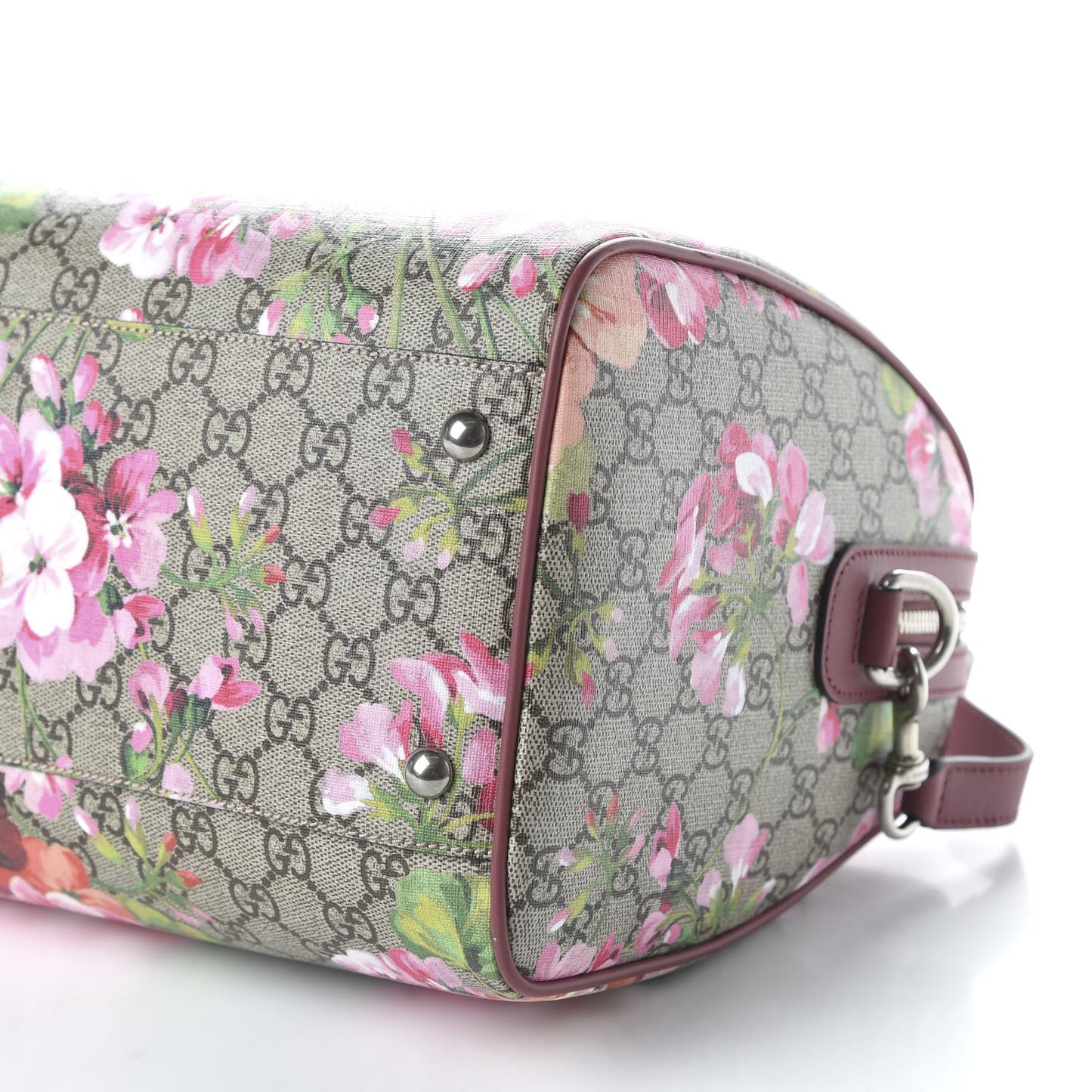 GG Supreme Monogram Blooms Medium Boston Beige Multicolor Dry Rose