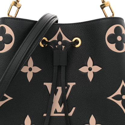 Louis Vuitton Empreinte Monogram Giant Neonoe MM Black Beige 9 of 11