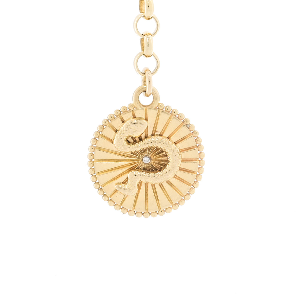 Foundrae 18K Yellow Gold Diamond Wholeness Small Mixed Belcher Chain Necklace 4 of 6