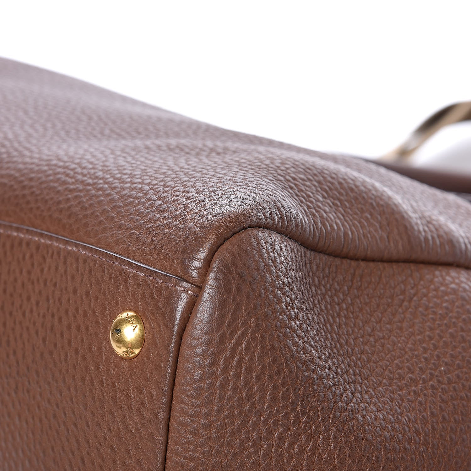 Prada Vitello Daino Shopping Tote Palissandro 9 of 13
