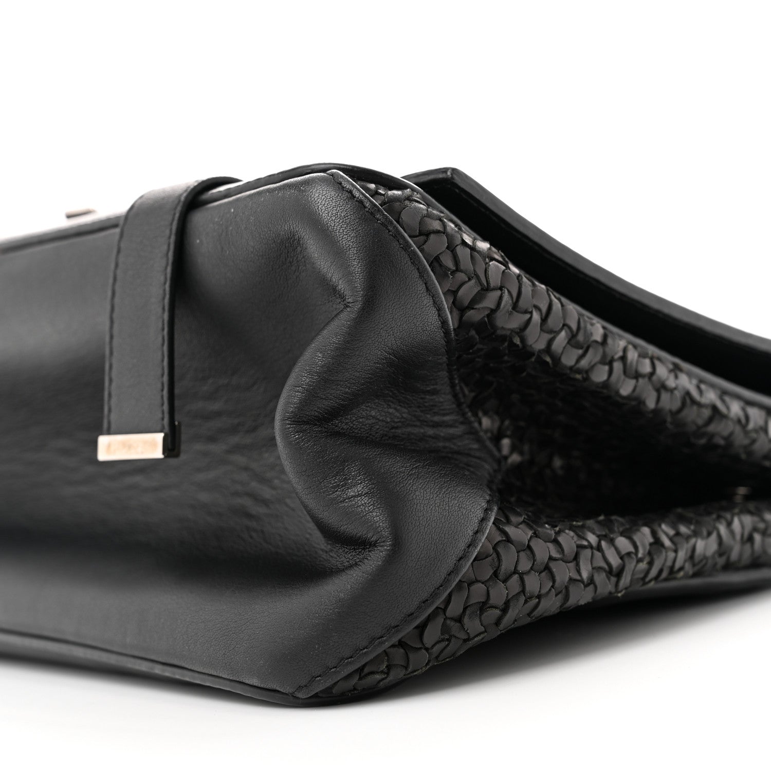 Proenza Schouler Calfskin Woven Small Lunch Bag Black 9 of 12