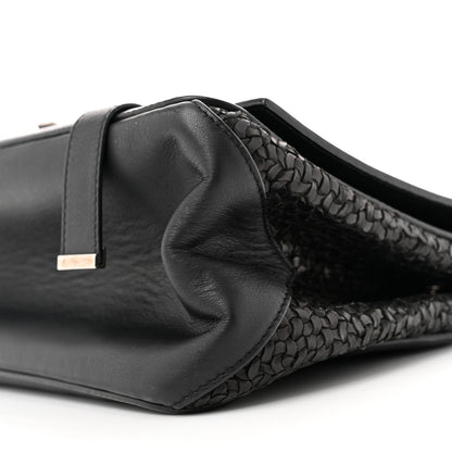 Proenza Schouler Calfskin Woven Small Lunch Bag Black 9 of 12