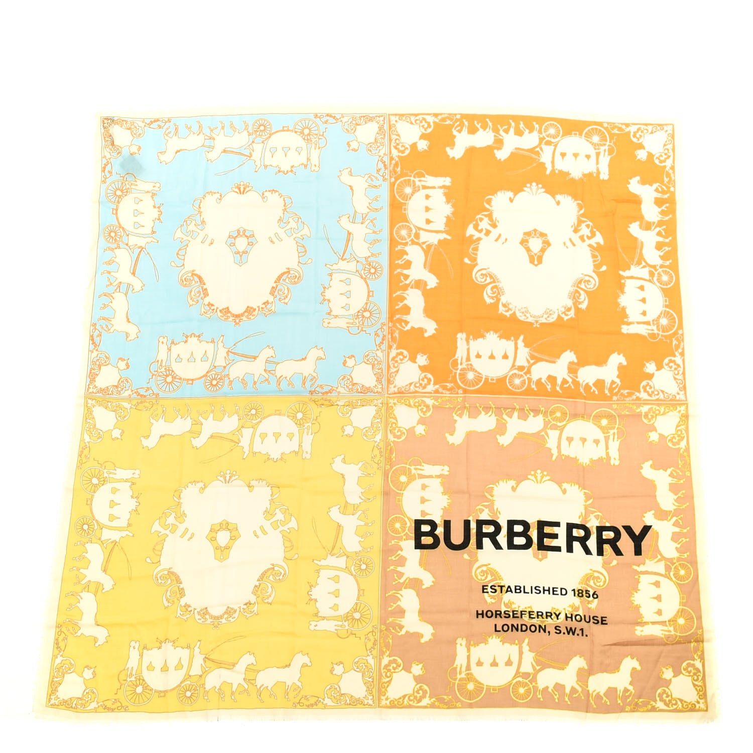 Burberry Cashmere Carriage Print Scarf Multicolor 1 of 3