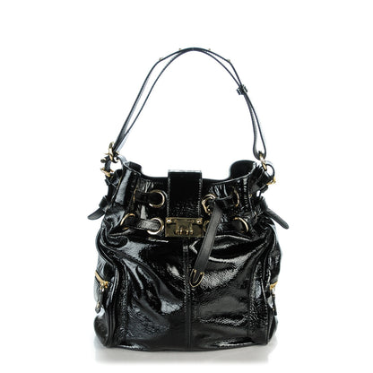 Jimmy Choo Patent Ramona Bucket Bag Black 1 of 6