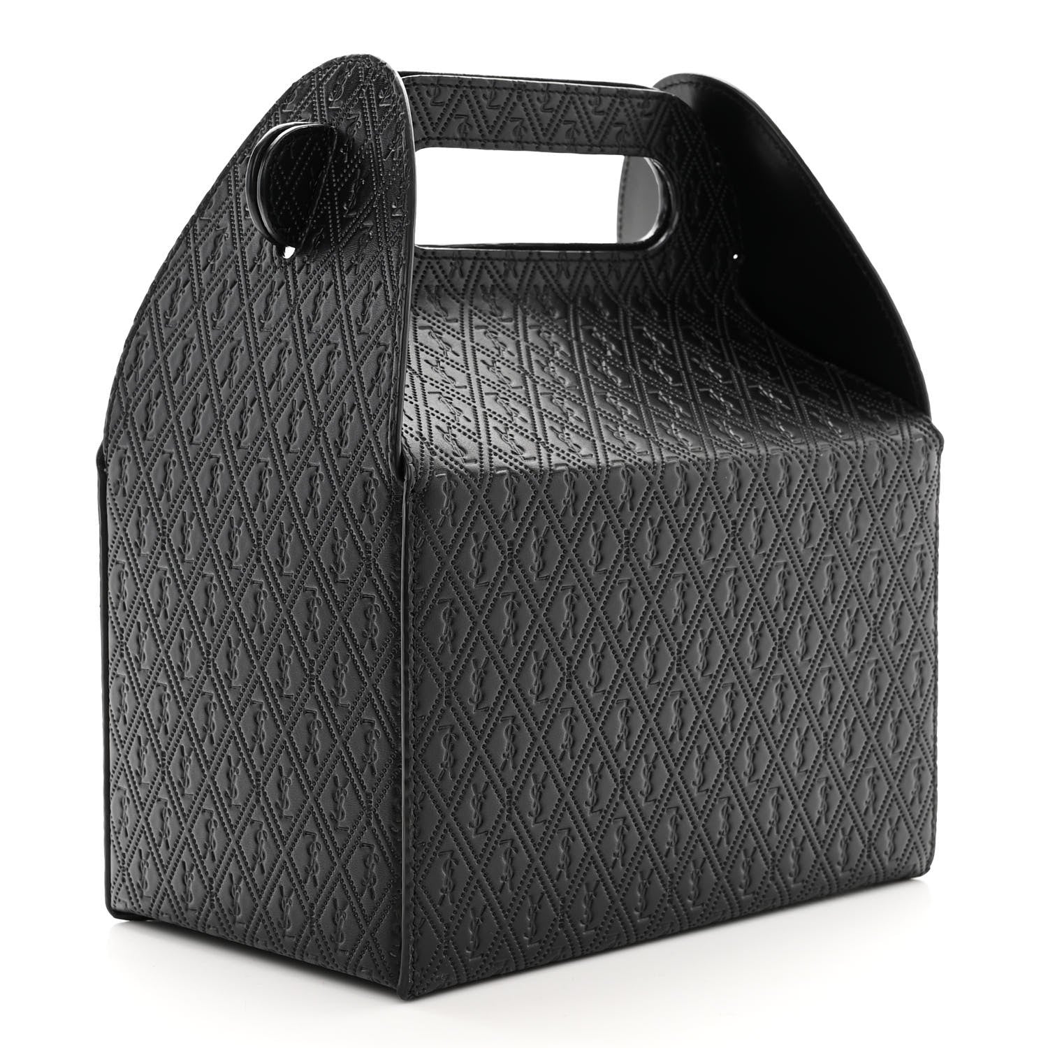 Saint Laurent Calfskin Monogram Take Away Box Black 3 of 11