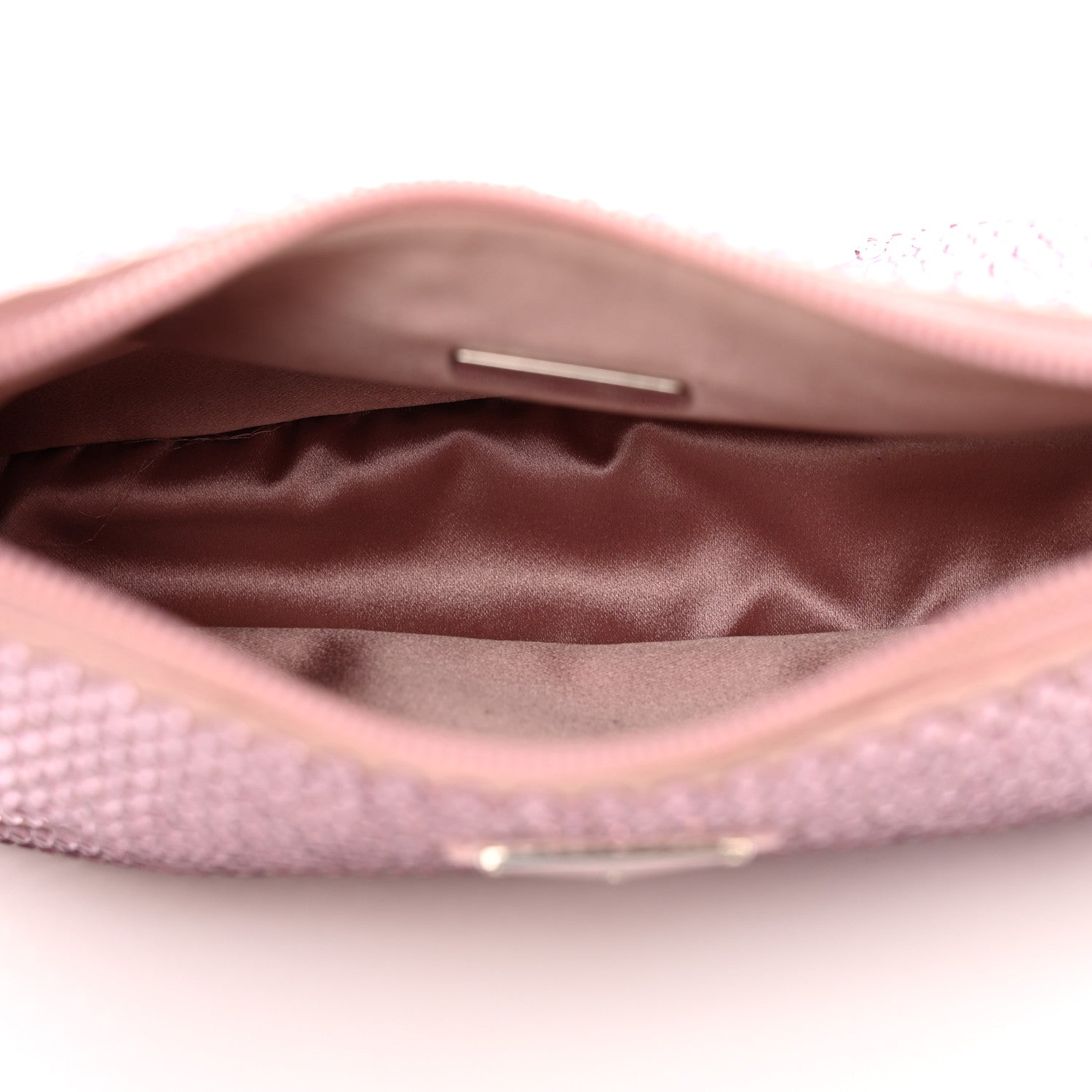 Prada Satin Crystal Mini Re-Edition 2000 Bag Alabastro 5 of 14