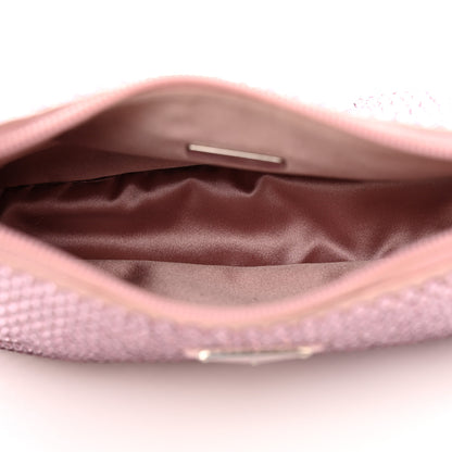 Prada Satin Crystal Mini Re-Edition 2000 Bag Alabastro 5 of 14