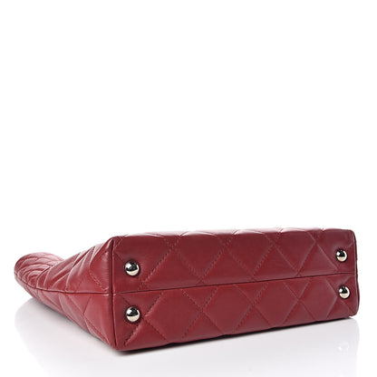 Chanel Calfskin Quilted In the Business North South Tote Red 4 of 9