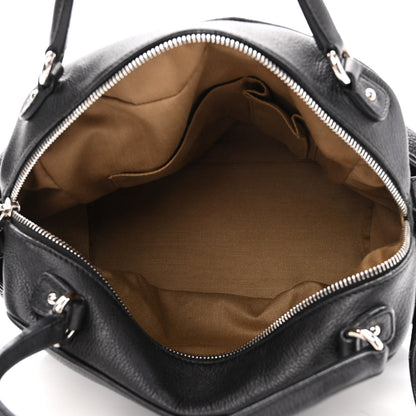 Salvatore Ferragamo Grained Calfskin Gancio Top Handle Convertible Satchel Black 5 of 10
