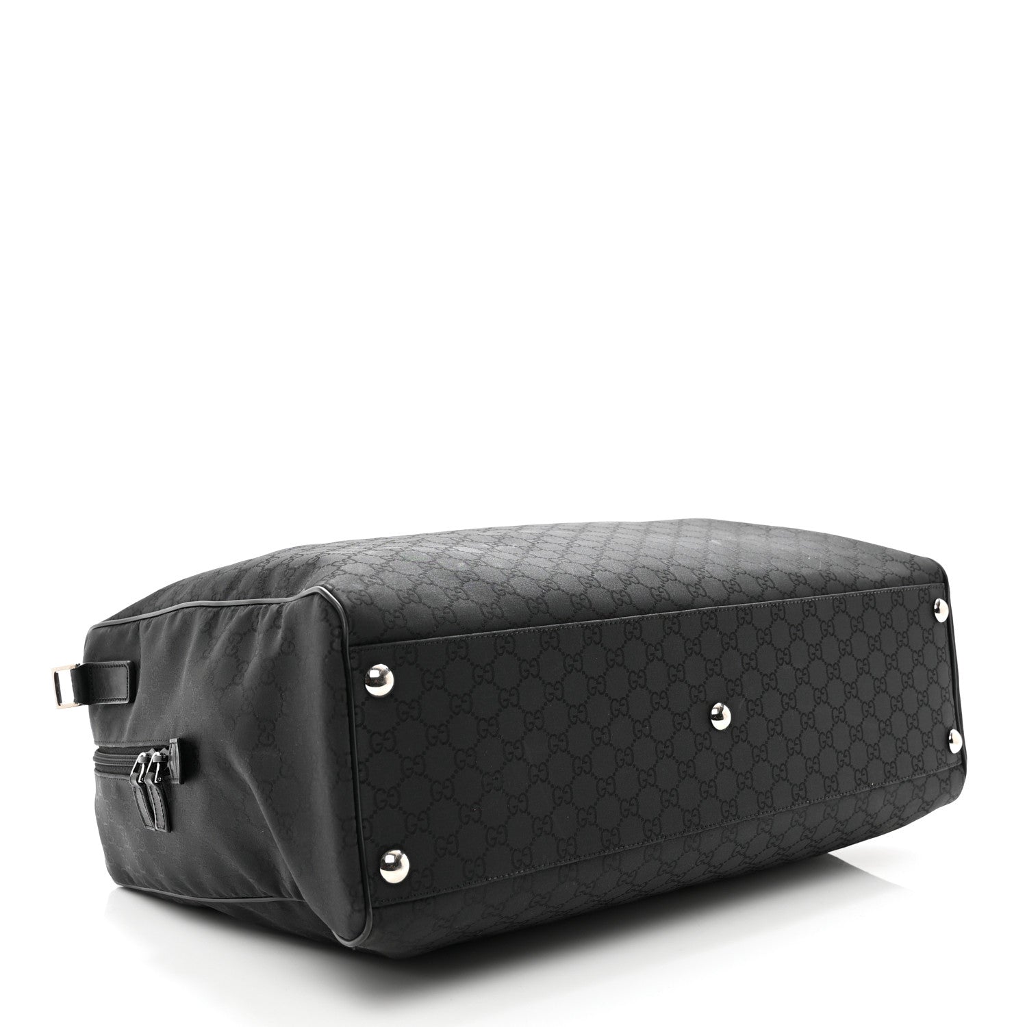 Gucci Denim Monogram Large Carry On Duffle Black 3 of 9