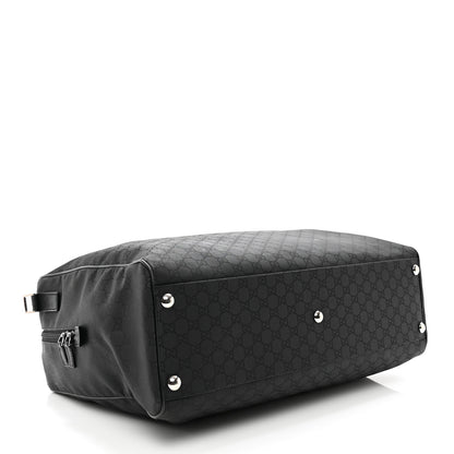 Gucci Denim Monogram Large Carry On Duffle Black 3 of 9