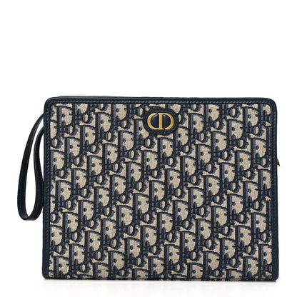 Christian Dior Oblique 30 Montaigne Pouch Blue 1 of 9
