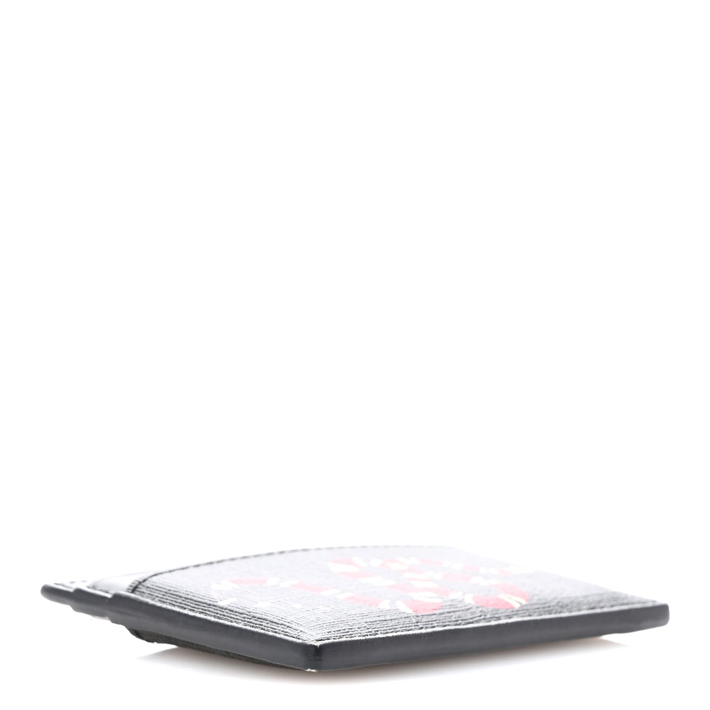 GG Supreme Monogram Kingsnake Card Holder Black Grey
