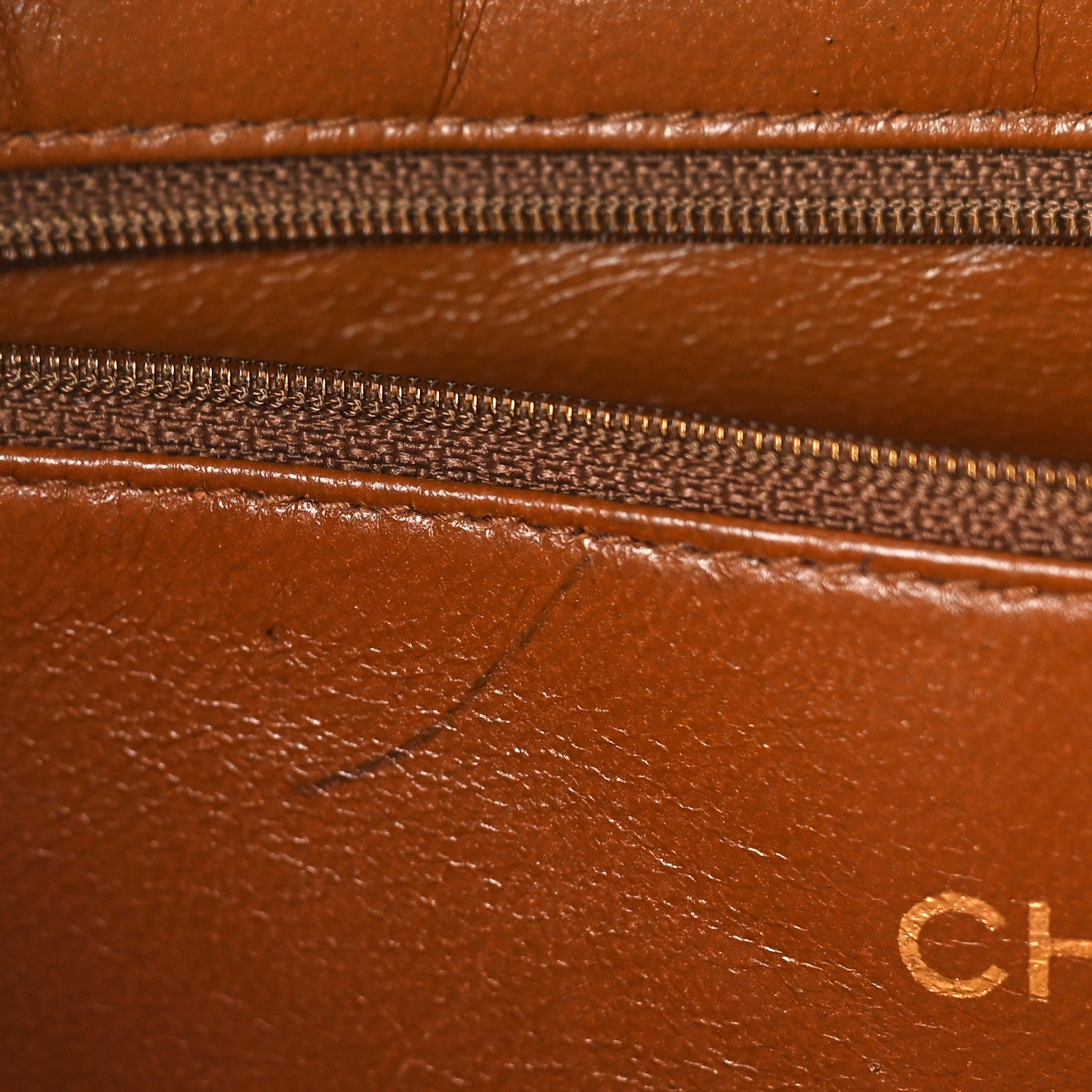 Chanel Lambskin Quilted Camera Case Brown 10 of 12